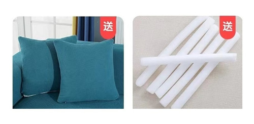 Imagen 7 de 10 de Funda De Sofá Forma De Il Chaise Longue 3 Asientos X Un Par