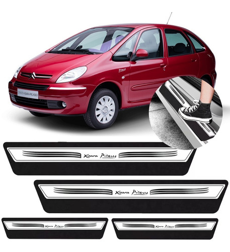 Kit 8 Peças Soleira Adesivo Porta Citroen Xsara Picasso 01 