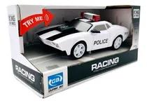 Comprar Juguete Auto De Policía Con Luz Y Sonido A Fricción Color Blanco Personaje Auto Policia