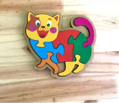 Brinquedo Educativo Quebra-cabeça Infantil - Gatinho