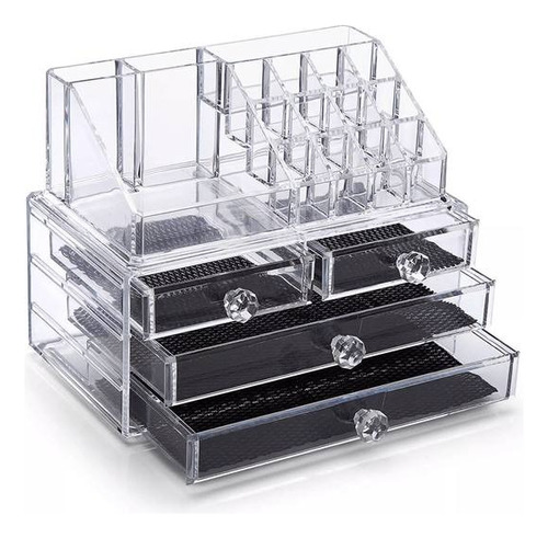 Caja Organizador Cosméticos Estante Cajones Maquillaje Joyas