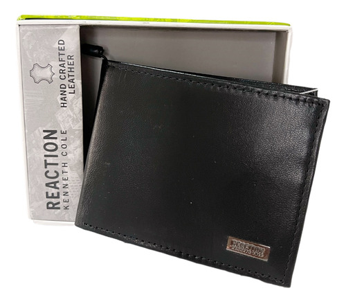 Billetera De Cuero  Kenneth Cole Reaction Negra Hombre