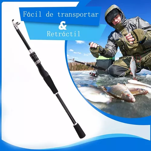  WYSDYG - Cañas de pesca para pesca de mar, ultraligeras, de  carbono, retráctiles, portátiles, de larga duración, con una sola mano, caña  de pescar de mar, cañas retráctiles : Deportes y