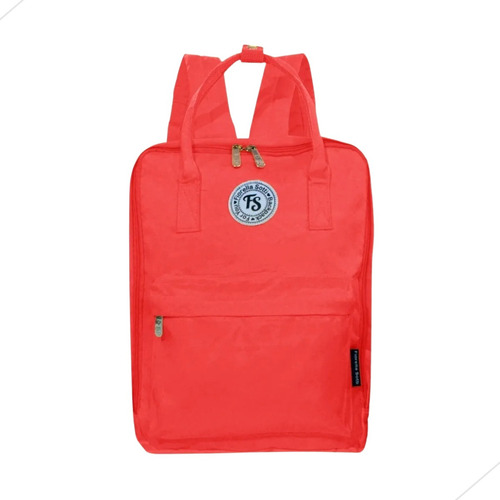 Mochila Infantil Costas Escolar Reforçada Alça Mão Colorida Cor Vermelho