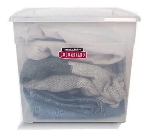 Caja Organizador Apilable Con Tapa Plastico 32 Lt Colombraro