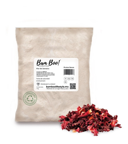 Imagen 1 de 5 de Flor De Jamaica 1 Kg. Bam Boo! Lifestyle