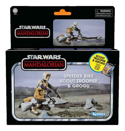 Star Wars Tvc Speeder Bike Con Scout Trooper & Grogu 