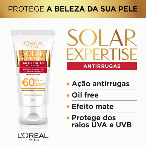 Protetor Solar Antirrugas Invisível Fps 60 40g L'oréal