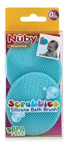 Nuby Scrubbies Cepillo De Baño De Silicona Con Mango Incorpo