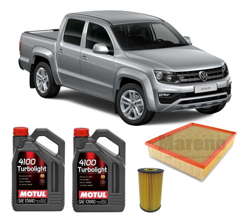 Kit 2 Filtros Volkswagen Amarok Y Motul 10w40 X8