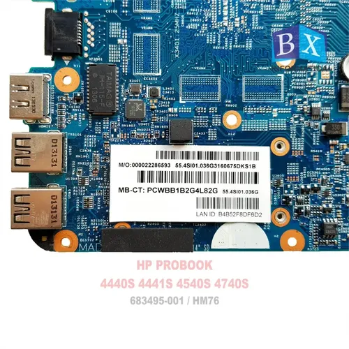 Placa Mãe Hp Probook 4440s 4540s 4740s 683495-001 Nfe Hm76
