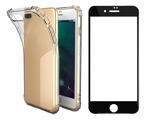 Carcasa Para iPhone 8 Plus + Mica Lamina Vidrio Completa