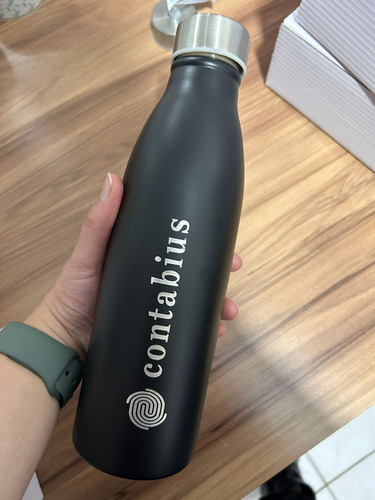 15 Garrafa Inox 750ml Com Alça - Personalizada