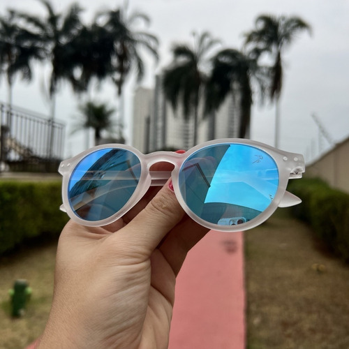Óculos Baixa Pace Round Two Transparente Com Azul