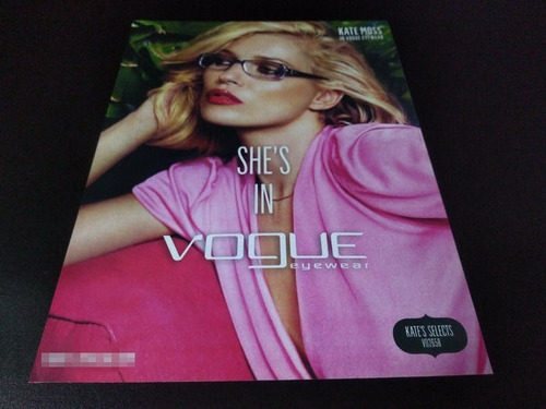 (pg022) Publicidad Vogue Eyewear * Kate Moss
