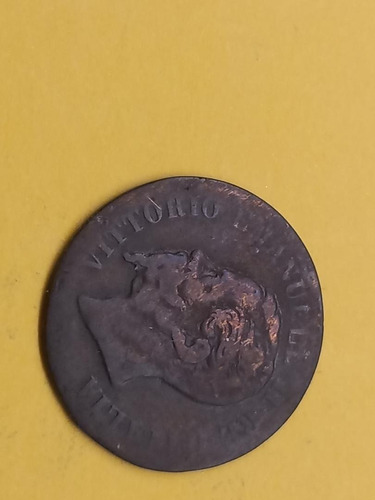 Italia Reino Moneda 2 Centesimi 1861 N Vittorio Emanuel  B-