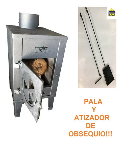 Estufa Alto Rend Calefactor Leña Convector  Oris 8000 Plaza 