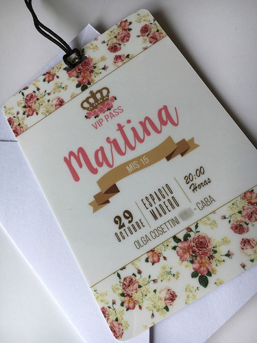 Tarjeta Invitacion Vip 15 Años X50