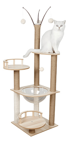 Mueble Rascador Para Gato Multinivel Torre Poste Hamaca 2423