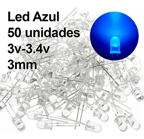 50 Leds Diodo Difuso 5mm/3mm Pack