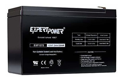 Expertpower 12v 7.2ah Batería Recargable De Ácido De Plomo S