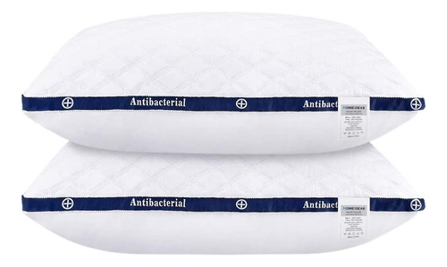 Luxury Plush Gel Fiber Pillows (2 Pack, Queen), 100% Co...