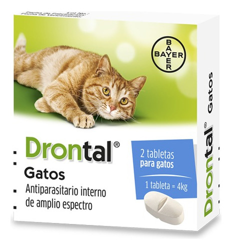 Pastilla Desparasitante Gato Drontal Bayer (2 Comp) Hasta 8k