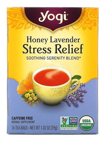 Tea Stress Relief Honey Lavender Caffeine Free 16 Bags(29 G)