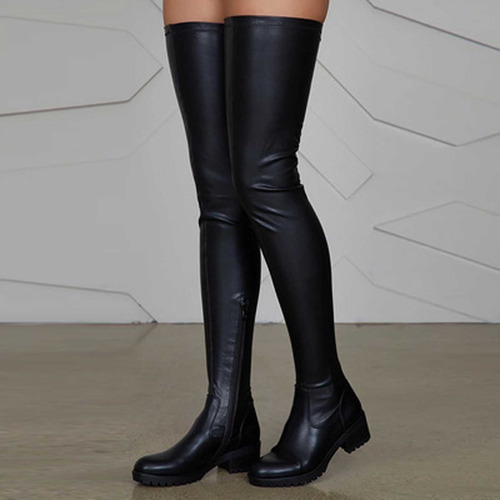 Botas W Para Mujer, Talla Grande, Otoño, Tubo Largo, Tacón B