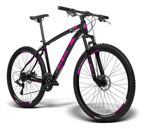 Mountain Bike GTSM1 Ride New Aro 29 Freio À Disco Mecânico Câmbios Gts Tsi 21V Cor Preto/Rosa Quadro 17