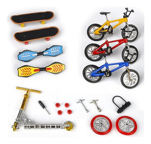 D Juego De 18 Piezas For Niños, Mini Scooter, Juguete, Dedo,