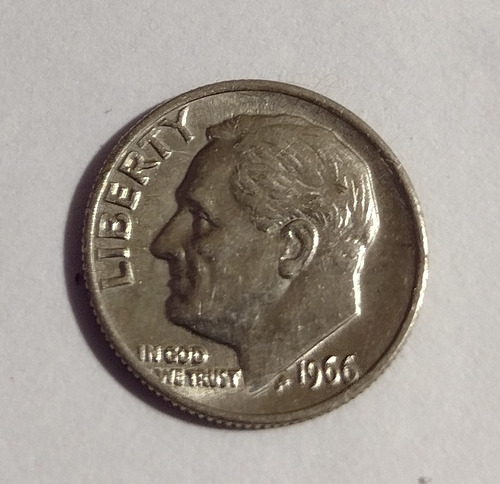 Moneda De Estados Unidos Año 1966 Un Dime