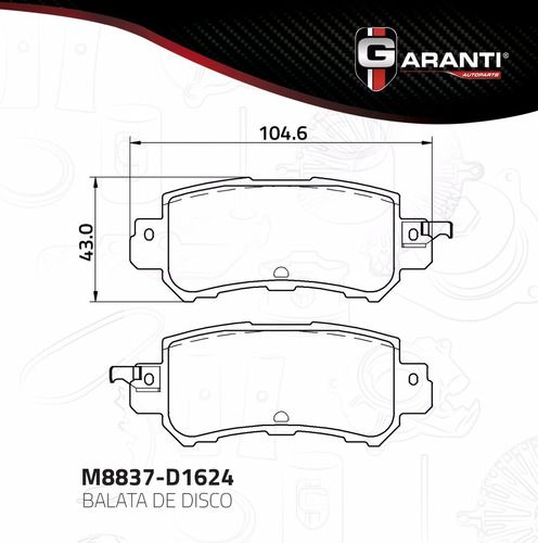 Balata Trasera Disco Mazda Truck Cx-5 2013 - 2015