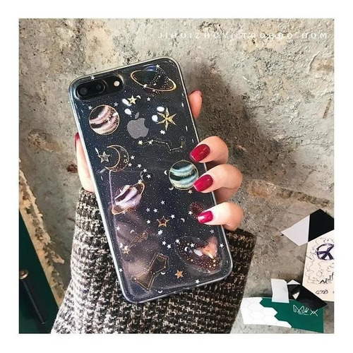Imagen 8 de 10 de Case Galaxia Huawei Universo Estrellas Mujer Hombre Brillos
