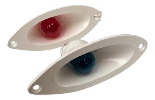 Imagen 2 de 7 de Faros De Proa Tipo Ojo De Gato Rojo Y Verde Color Plasticos