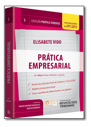 Pratica Empresarial (pratica Forense - Vol. 5), De Elisabete Vido. Editora Revista Dos Tribunais Em Português