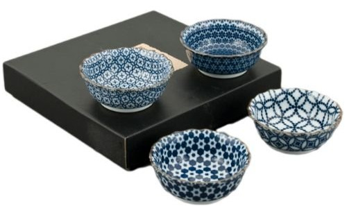 4 Cuenco Porcelana Japonesa Perfecto Para Arroz Zensai