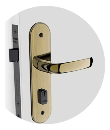 Fechadura Ícaro Way Externa Esp Py53 Antique Brass - Soprano Cor Fendi