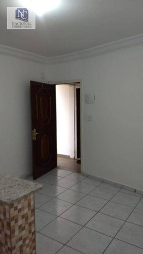 Kitnet Com 1 Dormitório Para Alugar, 20 M² Por R$ 500,00/mês - Parque Das Nações - Santo André/sp - Kn0114