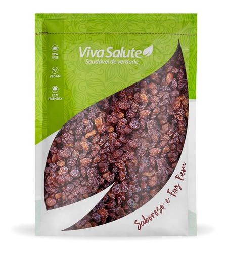 Imagem 1 de 5 de Uva Passa Preta Sem Semente Viva Salute - 200g