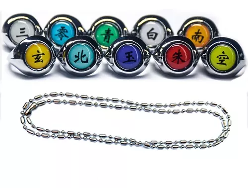 Phoetya - Naruto Akatsuki - Juego de 10 anillos de Naruto para miembros de  Cosplay