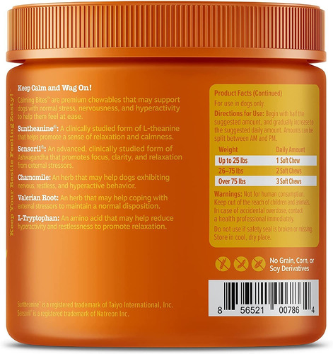 Zesty Paws Masticables Suaves Calmantes Para Perros Compost
