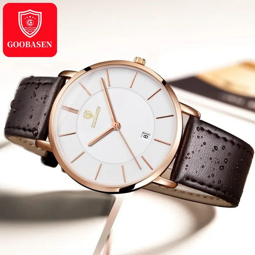 Reloj De Cuarzo Para Hombre Cooperson 701 Rose Shell White M