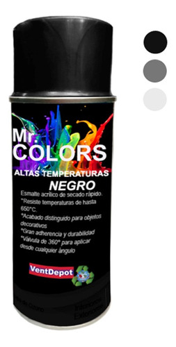 Pintura Que Soporta El Calor, Mxtip-001, Negro, Alta Temper