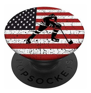 Proud US Air Force Mom Rocket America Flag Mother's Day PopSockets Swappable PopGrip 