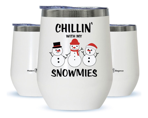 Copa De Vino De Navidad De Acero Inoxidable De Elegancia Mod