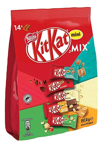 Chocolate Kit Kat Mini Mix Diversos 197,4g (alemanha)