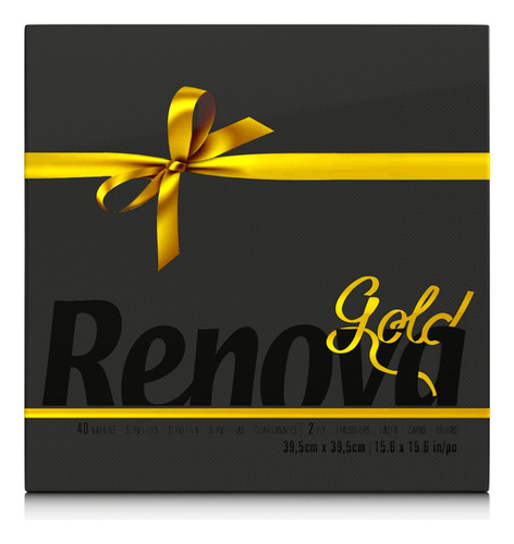 Servilletas Gold Renova Color Negro 40 Servilletas