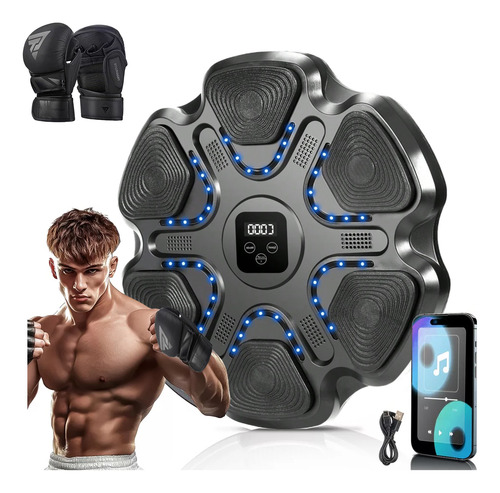 Máquina De Boxeo Karate Musical Bluetooth Inteligente Color Azul Multimodal Tengtu Tt003 Bluemos