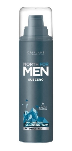 Espuma De Afeitar Y Limpiadora 2 En 1 North For Men Subzero 